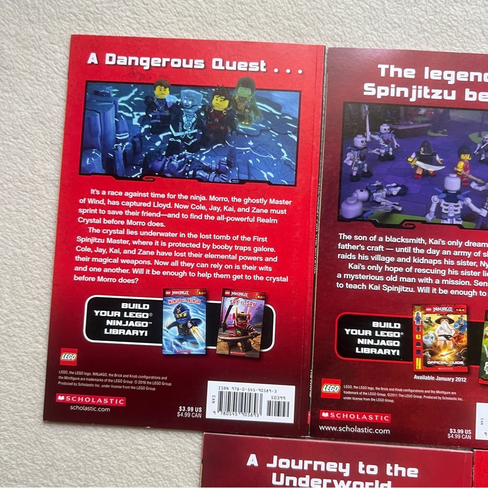 Ninjago Lego Paper Books Set of 5 The Quest For The Crystal Scholastic - Picture 7 of 9